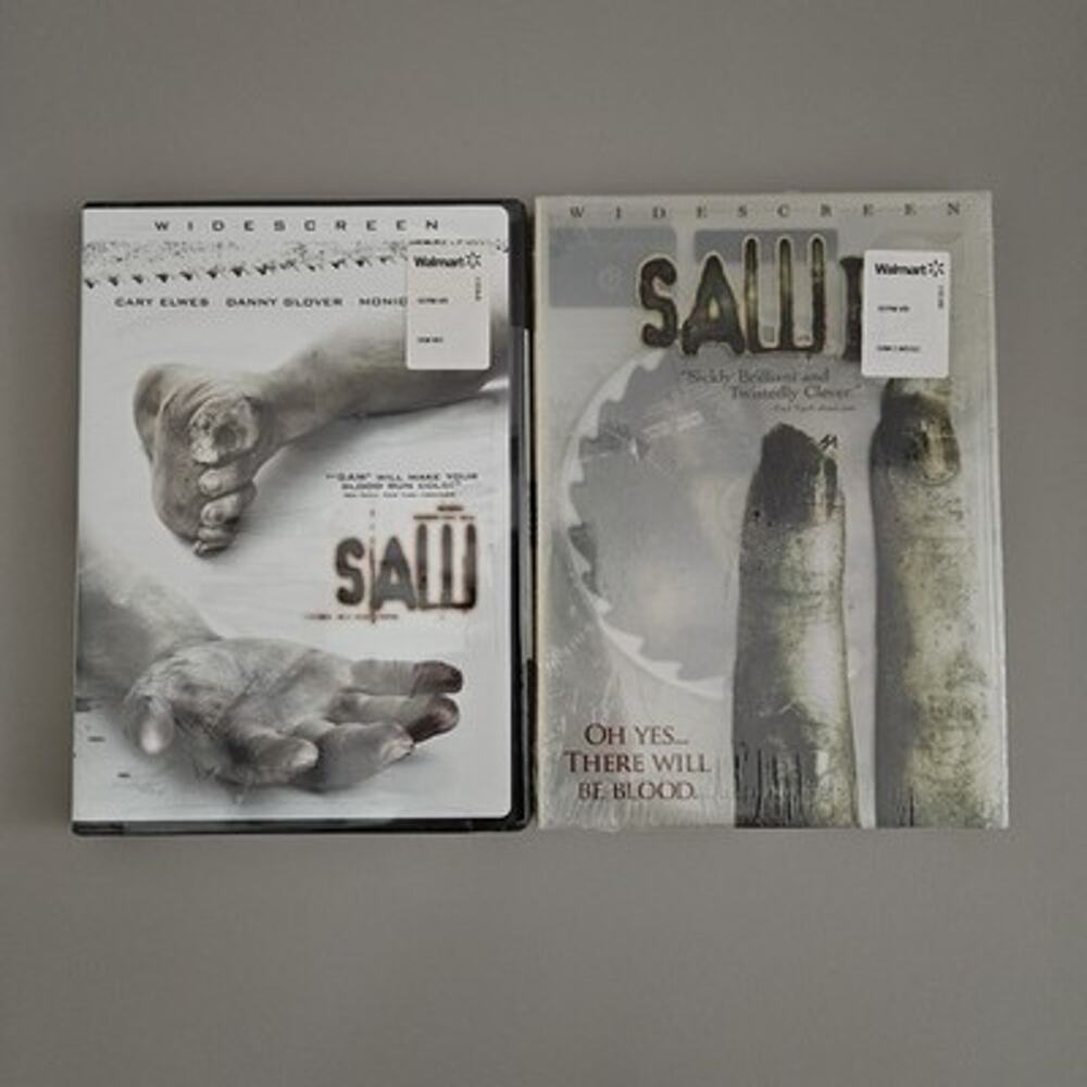 Saw 1 + 2 DVDs Horror Slasher Crime Splatter New Sealed Lot Of 2 Physical Media